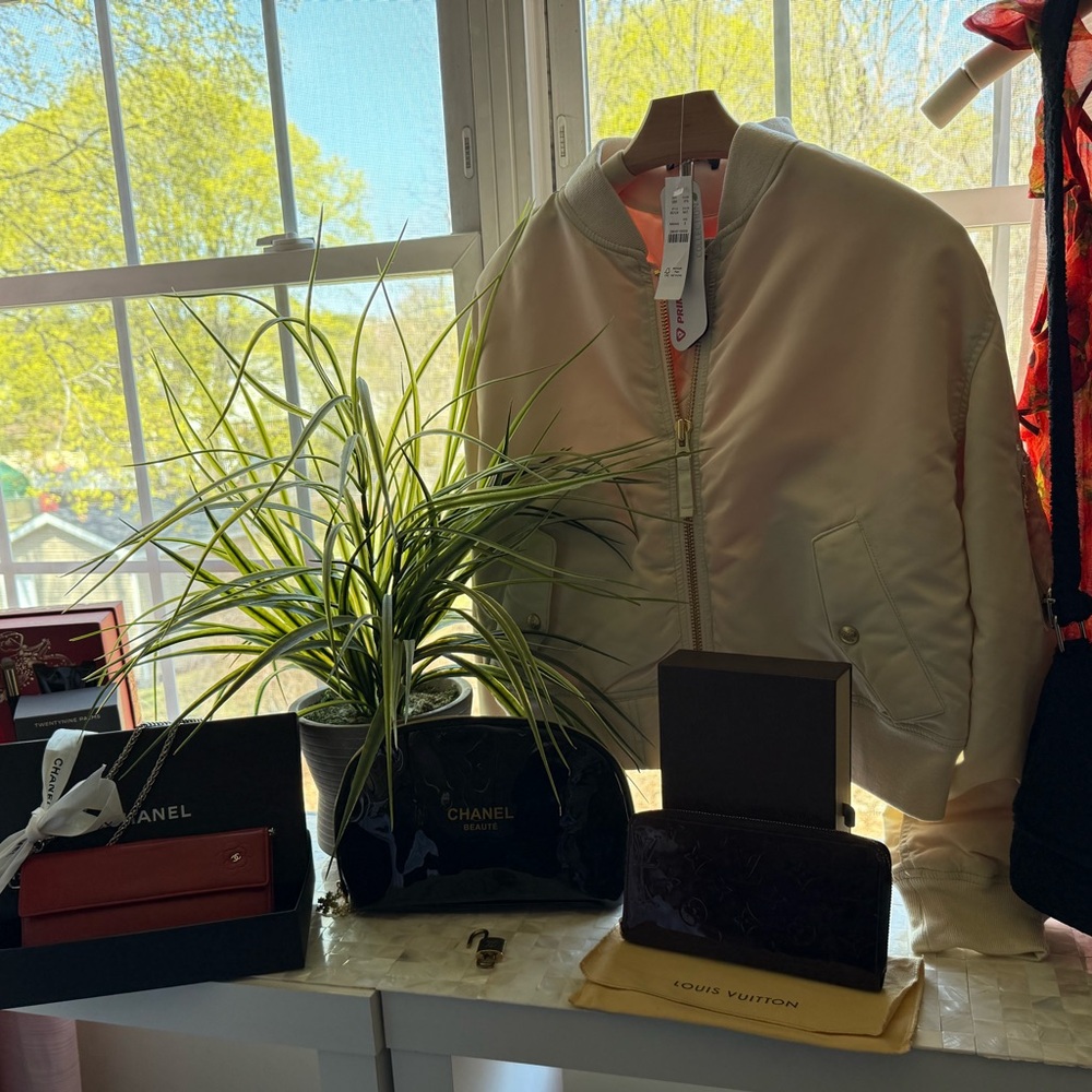 Cream Bomber Jacket